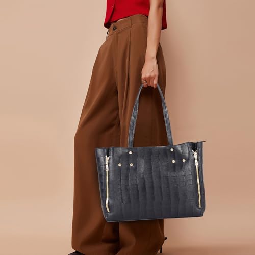 Image of DANIEL CLARK Crocodile Pattern Tote Bag for Womens, Big Purses And Handbag Ladies Big Shoulder Bag
