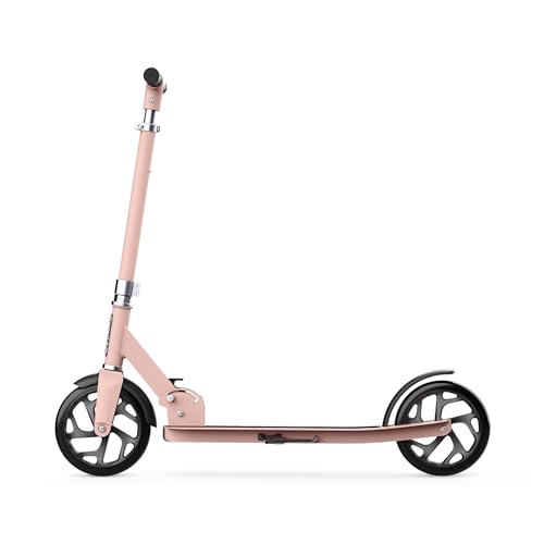 Jetson Hex 2-Wheel Kick Scooter, Sturdy Wide Deck, Rear Brake, Easy-Folding Mechanism, Kickstand, Ages 8+ Pink, JHEX-RGD