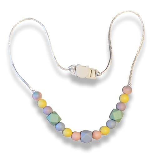 TetebyNoa Collar de Lactancia Montessori de Silicona para Dar el Pecho al Bebé y Entretenerlo durante las tomas. Regalo Mama Embarazo. Recien Nacido.(Modelo 4)