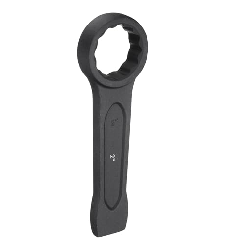 sourcing map Striking Wrench 2 12-Point Flat Strike Wrench Slogging Ring Spanner Straight Handle Box End Striking Wrenches
