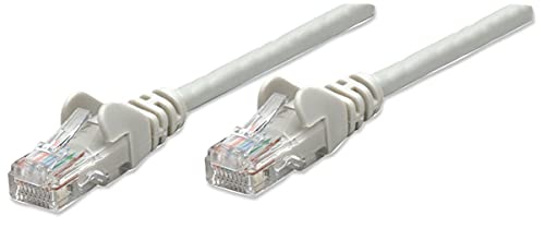 Intellinet Network Patch Cable, Cat5e, 10m, Grey, CCA, U/UTP, PVC, RJ45, Gold Plated Contacts, Snagless, Booted, Polybag