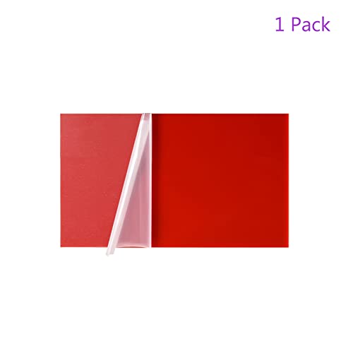 Image of DMiotech 2.5 inch x 5 inch 1.8mm Red Acrylic Sheet for DIY Projects