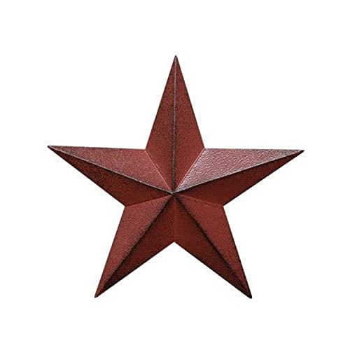 Rainbow Handcrafts Rustic Metal 3D Barn Star Patriotic Wall Decoration Vintage Wall Star Country Primitive Home Decor July 4th Country Americana Patriotic Wall Ornament,Outdoor Decoration 8 inches