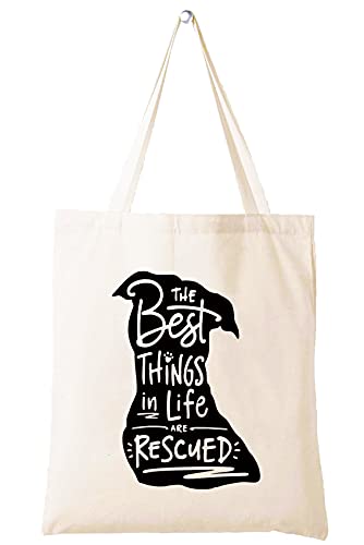 Pet Dog Bag Gift - Dog Travel Bag - Rescue Dog Bag - Unique Dog Gift,Dog Travel Bag,Supply Bag - Rescue Dog Mom Gift - The Best Things In Life Are Rescued - Shoulder Bag Shopping Bag Tote Bag #TOP29