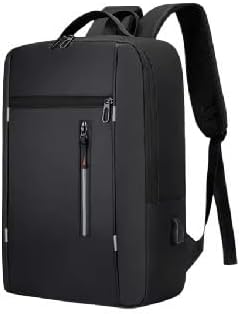 An image depicting Multifunctional Business Laptop Backpack, Black, USB Charging Port, 15.6 Inch, Rainproof, Honeycomb Back Pad