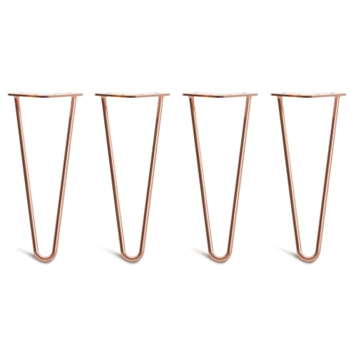 Image of Coffee Table Hairpin Legs, 30cm, Copper