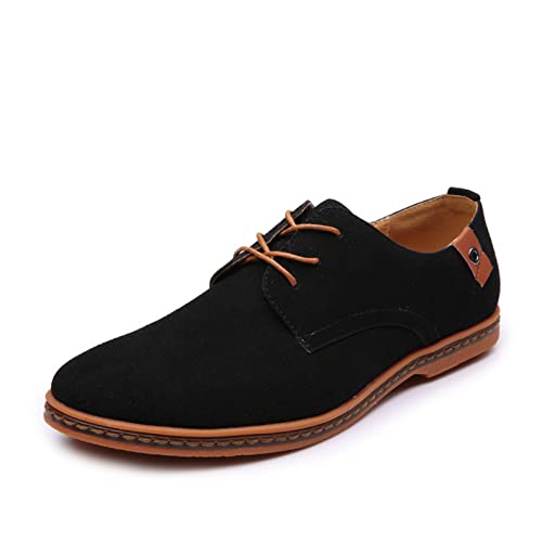 Men's Suede Lace Up Oxfords Orthopedic Leather Shoes,Dress Business Casual Shoes Luxury Work Office Soft Sole Derby Shoes
