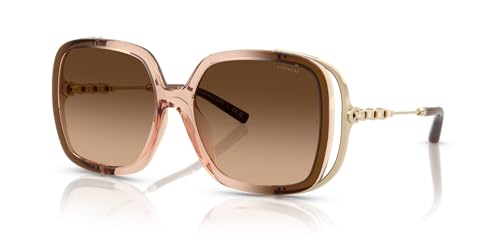 Coach Women's HC8423U Universal Fit Square Sunglasses, Brown Gradient/Brown Gradient, 56 mm2