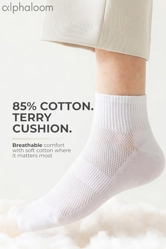 Image of Men's Cotton Rich Ankle Socks Unisex | Soft, Skin Friendly, Terry Cushioned & Breathable | Fits UK 5-11| Combo Packs