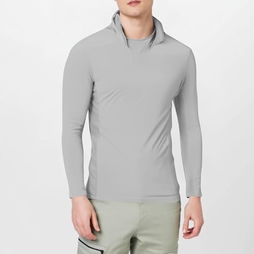Sun Shirt Men UPF 50+ Rash Guard Long Sleeve Cooling Fishing Hiking Hooded Lightweight UV SPF with Mask Tops4