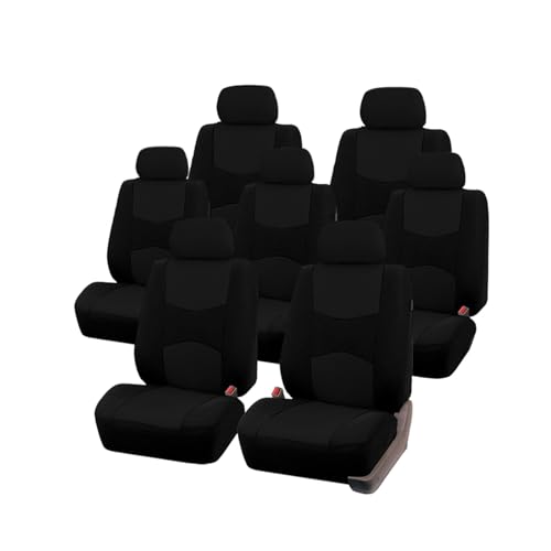 Housses de sièges auto universelles noires pour Chrysler Voyager et monospaces 7 places 2001