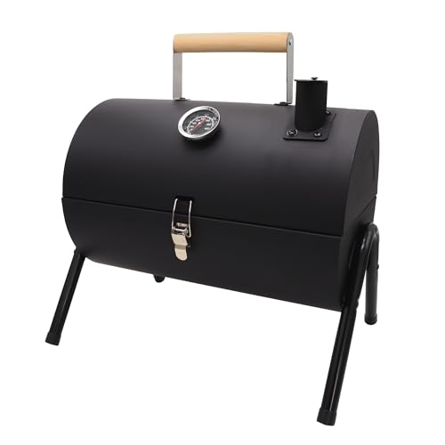 RIN & RUT Tragbarer Holzkohlegrill mit Deckel – Mini BBQ Grill faltbar für Balkon, Camping, Outdoor & Picknick – Kleiner Tischgrill mit Smoker-Funktion RIN & RUT Tragbarer Holzkohlegrill mit Deckel – Mini BBQ Grill faltbar für Balkon, Camping, Outdoor & Picknick – Kleiner Tischgrill mit Smoker-Funktion