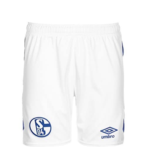 UMBRO FC Schalke 04 Shorts Home 2021/2022 Kinder weiß/blau, YXL UK