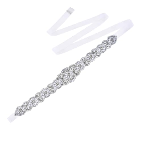 Bridal Rhinestones Sash Applique Pearls Beaded Waist Belt Handmade Crystal Belts for Wedding Dress Bridesmaid