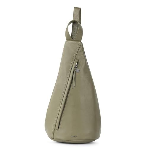 Image of The Sak Geo Sling Backpack - Leather Women's Fashion Backpack for Everyday & Travel - Sling Crossbody With Zipper & Pockets