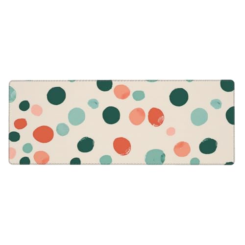 Tapis de souris coloré à pois 80x30cm idéal pour égayer votre espace de télétravail à la maison