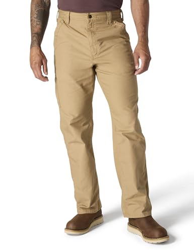 Carhartt Men's Loose Fit Canvas Utility Work Pant, Dark Khaki, 34W x 32L