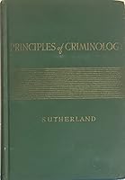 Principles of criminology, B00085HL36 Book Cover