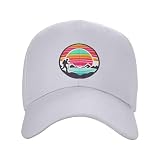 Unisex Retro Mountain Hiker Trucker Hats, Family Hat for Game White