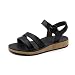 Produktbild Paul Green Damen, Frauen Sandaletten,Sommersandalen,bequem,flach,Sommerschuhe,Freizeitschuhe,offene Schuhe,Strandschuhe,Schwarz (JA),37.5 EU / 4.5 UK