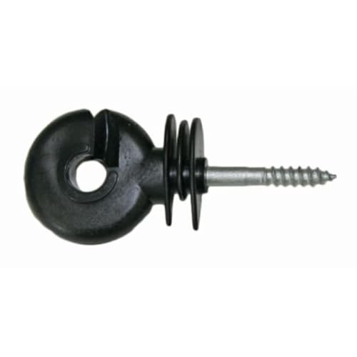 Powerfields P-44-B Screw In Ring Insulator, 25-Pack, Black