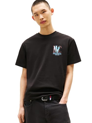 T-shirt graphique à manches courtes en coton Tommy Jeans pour homme au style vintage quotidien