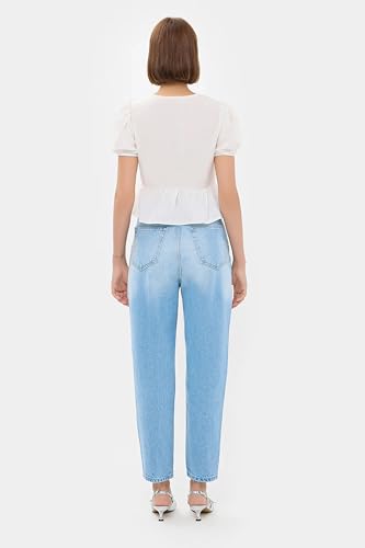 Hiccup Short Sleeve Tie-Front V-Neck Blouse4