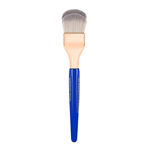 Bdellium Tools Professional Makeup Brush - Golden Triangle 952 Small Rounded Double Dome Blender - With All Vegan and Soft Synthetic Fibers, For Application & Blending (Blue, 1pc)