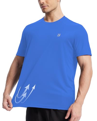 Roadbox Men's Workout Shirts Short Sleeve, Quick Dry Athletic Running T-Shirt, UPF 50+ UV Sun Protection Sports Gym Tee Tops2