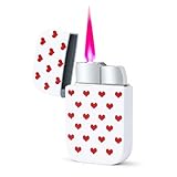 red Heart mini Torch Cute refillable Butane Pocket Windproof Candle Camping BBQ Kitchen Outdoor Birthday Anniversary Portable Gift Flame