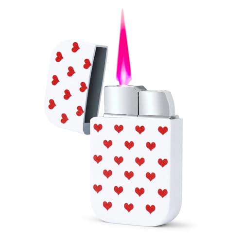 Encendedor mini soplete corazón rojo rellenable miniatura 1
