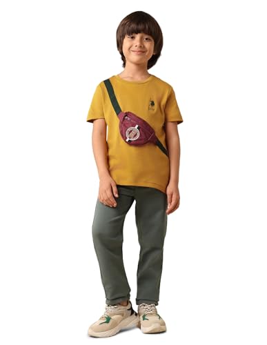Image of Regular fit Cotton Solid Short Sleeves Crew Neck T-Shirts
