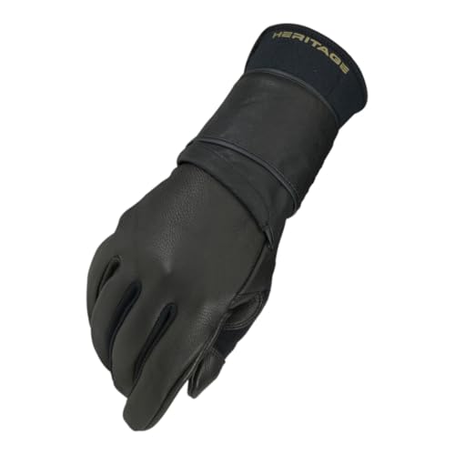 Image of Heritage Pro 8.0 Bull Riding Gloves, Size 11, Black