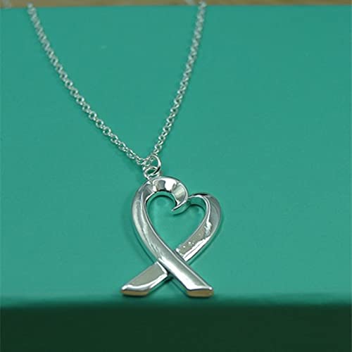 Collier en Argent 925 pour Femmes ZYFSHA, Pendentif Coeur Idéal pour le Quotidien