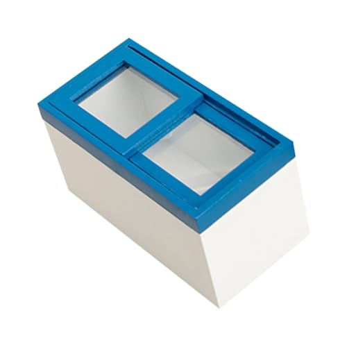 OFFSCH Mini Congelador Decorativo Horizontal para Casa de Muñecas Miniatura Blanco Adorno Realista para Cocina de Juguete y Decoración de Habitación Infantil