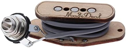 3-string Acoustic Guitar Pickup Cigar Box + Piezo Input | Maplewood Rosewood Magnet 6.35mm Output Plugs - DIY Music Upgrade image 4
