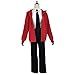 YYFS Disfraces de Anime Cosplay, Anime, Juegos, Manga Cosplay Uniformes, Halloween, Uniformes de Fiesta de Disfraces, Chaqueta Roja y Pantalones Negros, Versión para Hombres,Men's Suits -Small