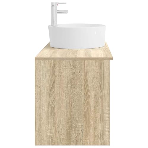 Mueble de baño Sonoma de 2 piezas suspendido con lavabo y grifo 6
