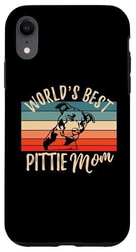 Vintage World's Best Pittie Mom �ʔ��� ���g�� �s�b�g�u�� �}�} �X�}�z�P�[�X iPhone XR �p