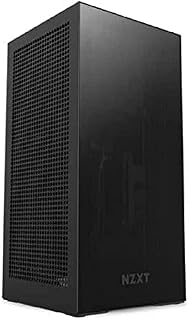 NZXT H1 Version 2 - CS-H11BB-UK - Small Form-Factor ITX Case - Dual Chamber Airflow - Tinted Tempered Glass Front Panel - 140mm Liquid Cooler - SFX 750W 80+ Gold PSU - PCIe Gen4 Riser - Black