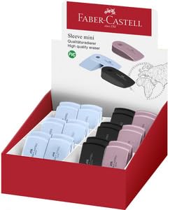 Faber-Castell Mini Gommes Assorties avec Étuis - Lot de 1
