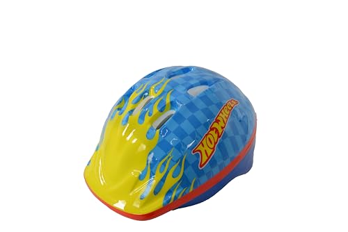Kids Hot Wheels Safety Helmet | Childrens Lightweight Helmets For Bicycle Skating Scooter Bike | Adjustable 48-52cm To Fit Ages 2-4