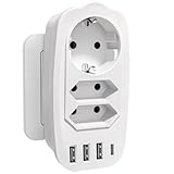 📐【DESIGN INTELLIGENT & NON-BLOQUANT】 Grâce à sa conception de multiprise plate et espacée, cet adaptateur se branche sans bloquer les interrupteurs ou les prises voisines. Son design épuré et sans câble élimine l'encombrement, rendant cette prise usb murale parfaite pour derrière le canapé, sur le bureau ou la table de chevet.