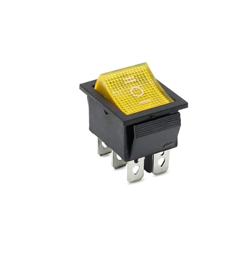 Interrupteur à bascule KCD4 KLVN jaune 3 positions 16A pour équipement électrique lot de 50