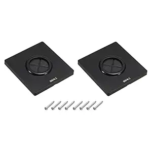 MECCANIXITY Grommet Wall Plate PC Decoration Wall Panel with 1.5 Inch Rubber Cable Pass Through Single Gang Plate Mounts Black for Low-Voltage Cables Pack of 2
