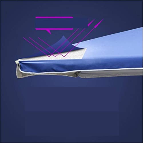 Paraguas de patio 3.3m CLSDRZC azul con estructura de acero resistente para sol 4