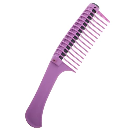 OSALADI Peigne à Mèches Colorées Violet en Plastique Robuste Outil Polyvalent pour Coloration Capillaire Soins à L'Huile et Coiffage Usage Quotidien et Salons de Coiffure Peigne pour