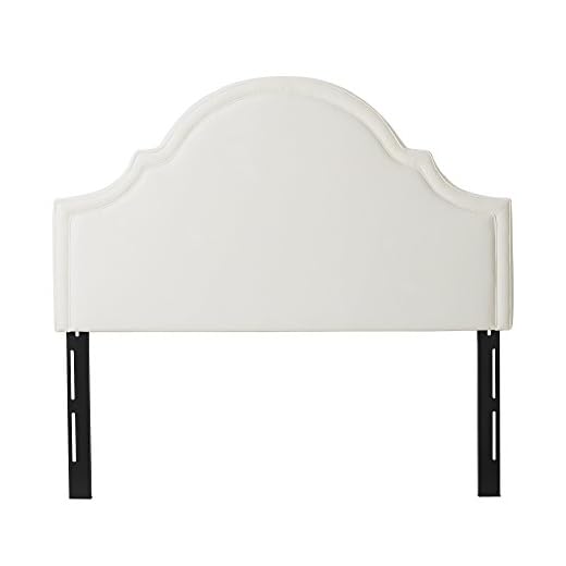 Jennifer Taylor Home Catherine Upholstered Queen Headboard, Antique White Woven