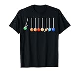 Funny Astrophysics Shirt Planets Newton's Pendulum T-Shirt
