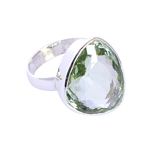 Bague améthyste verte argent anti-ternissement pour look bohème chic
